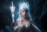 Portrait of a beautiful ice queen