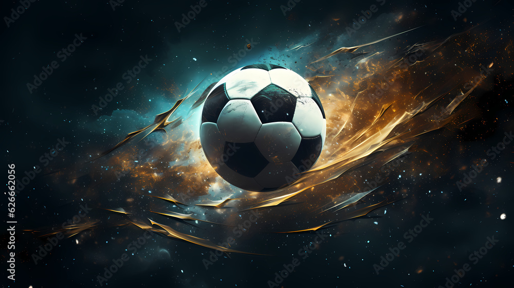 Fototapeta premium soccerball / football / soccer game illustrationgenerative ai