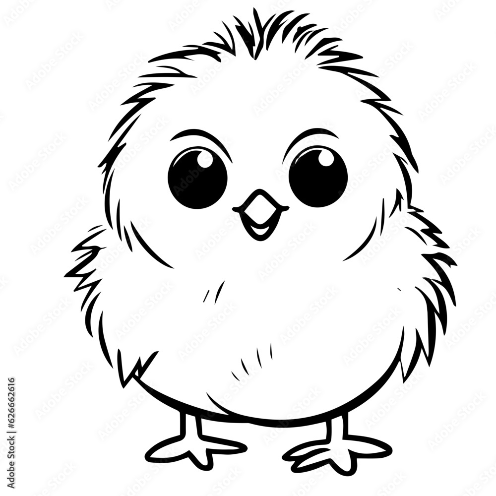 chick doodle illustration