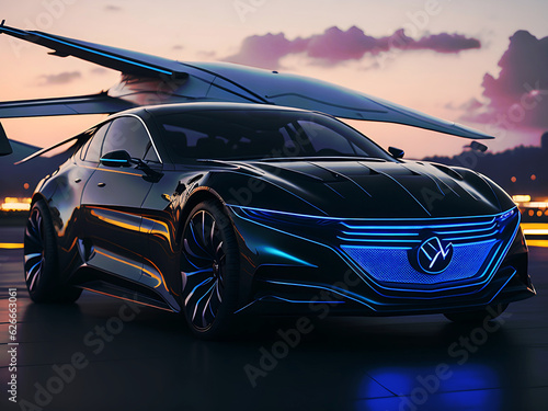 Luxury car, headlights, shape concept art dark, racing, speed, sports, race, vehicle,