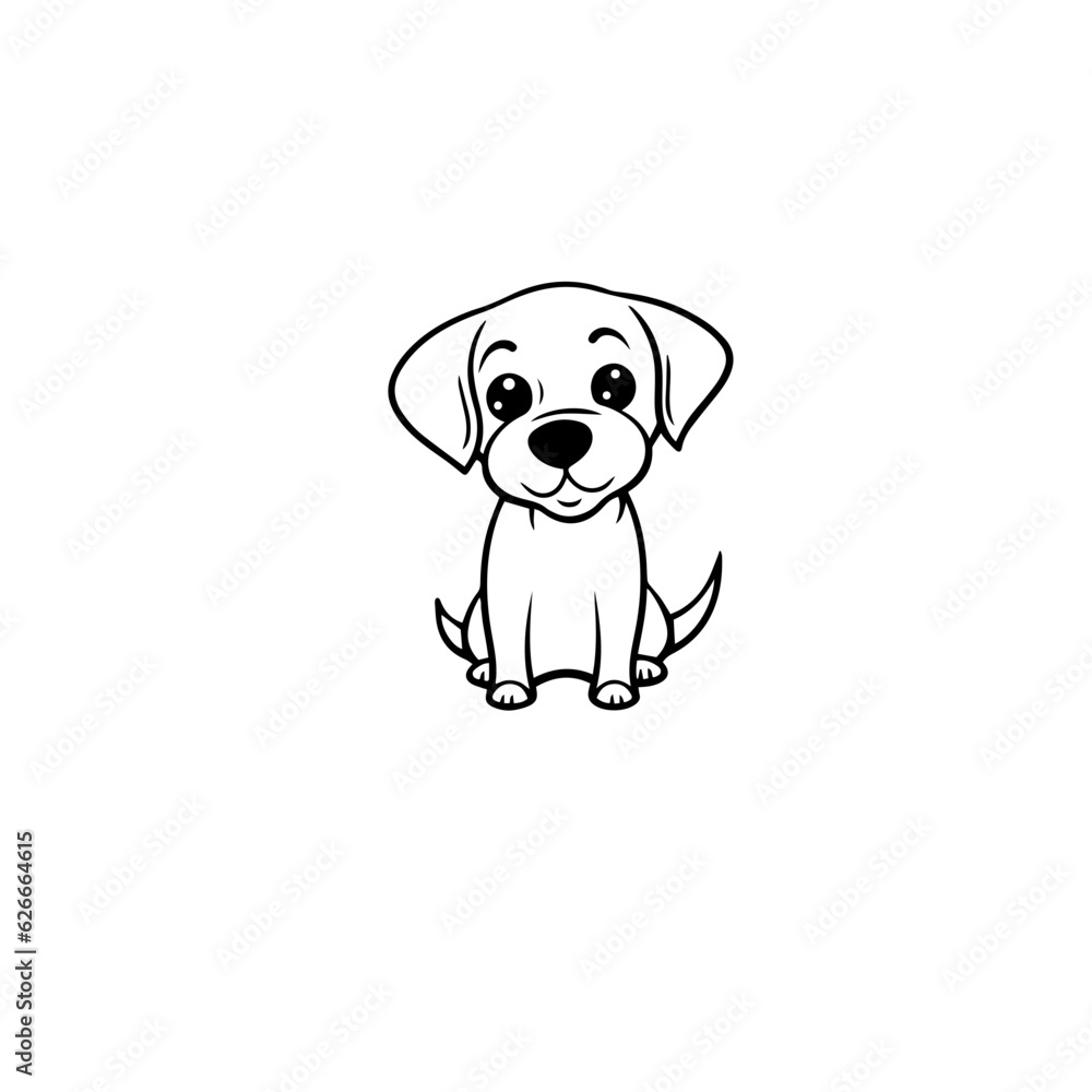 cute puppy doodle illustration cute puppy doodle illustration