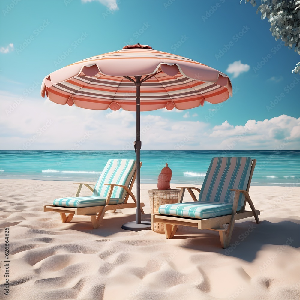 Entspannte Stunden: Sonnenschirm und Liegestühle für die perfekte Auszeit