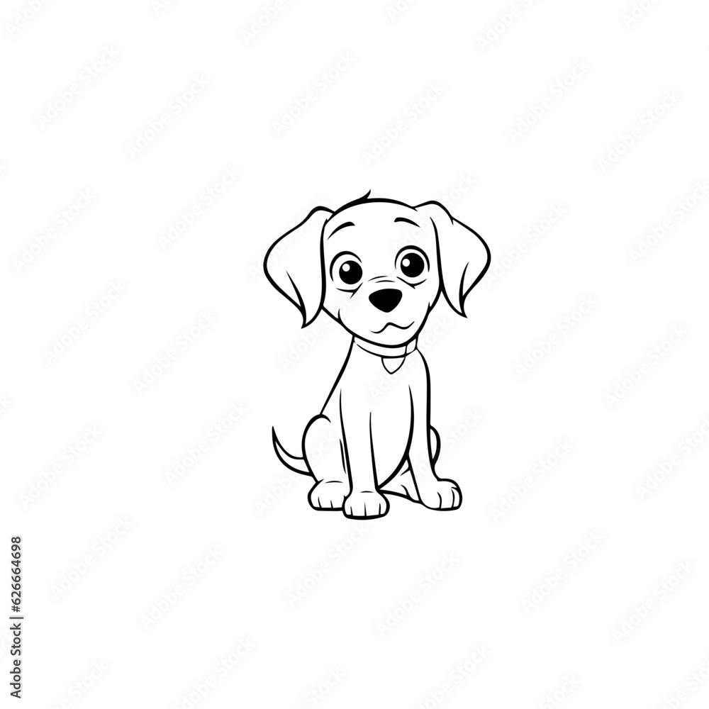 cute puppy doodle illustration cute puppy doodle illustration