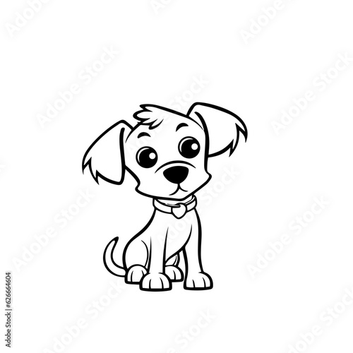 cute puppy doodle illustration