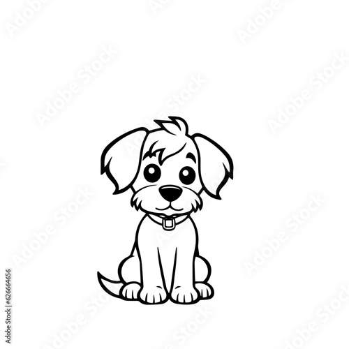 cute puppy doodle illustration