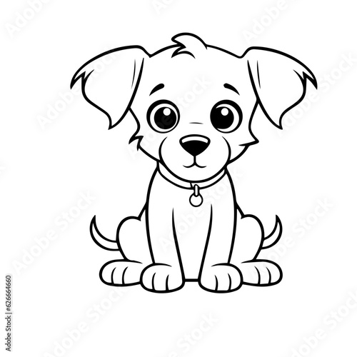 cute puppy doodle illustration