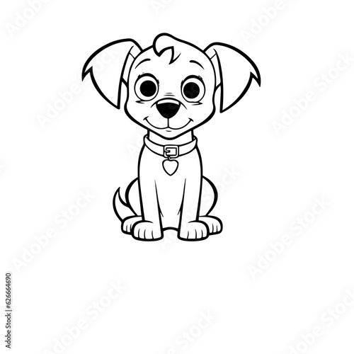 cute puppy doodle illustration