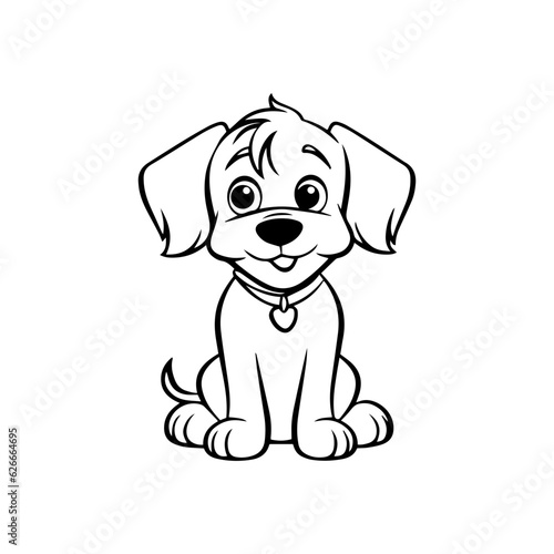 cute puppy doodle illustration