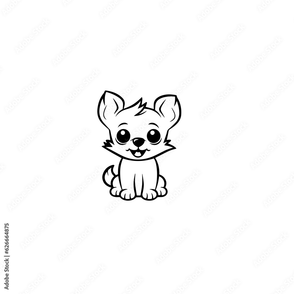 cute puppy doodle illustration cute puppy doodle illustration