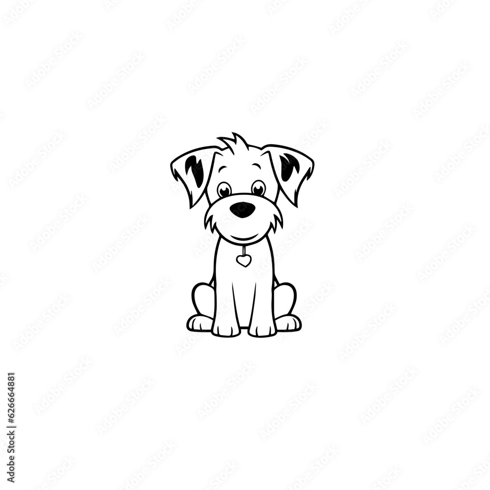cute puppy doodle illustration cute puppy doodle illustration