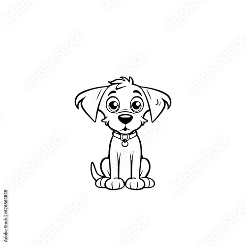 cute puppy doodle illustration