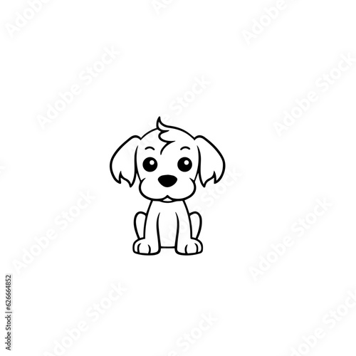 cute puppy doodle illustration