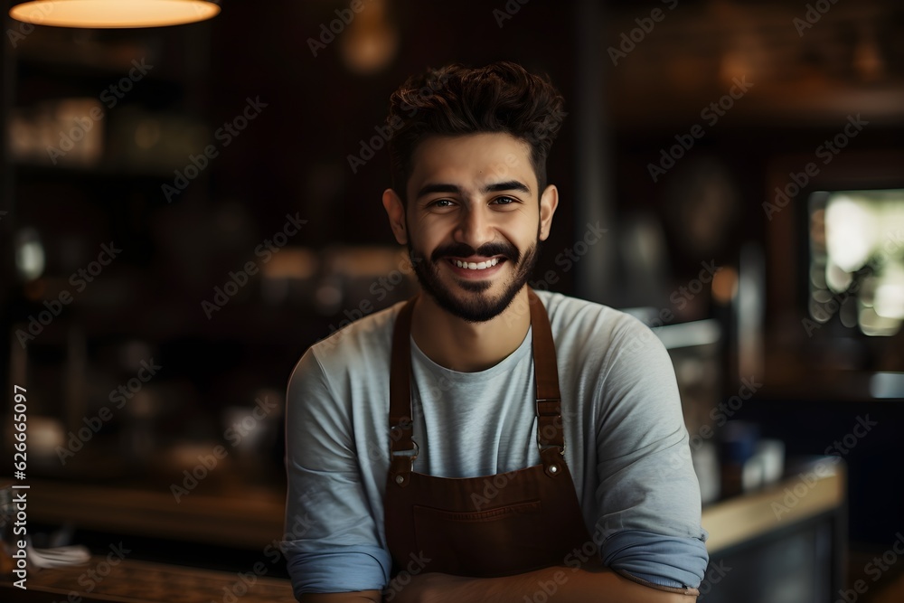 Südländischer Barista (KI-/AI-generiert) Südländischer Barista (KI-/AI-generiert)