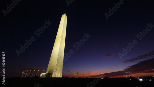 Washington Monument in Washington, DC at Night