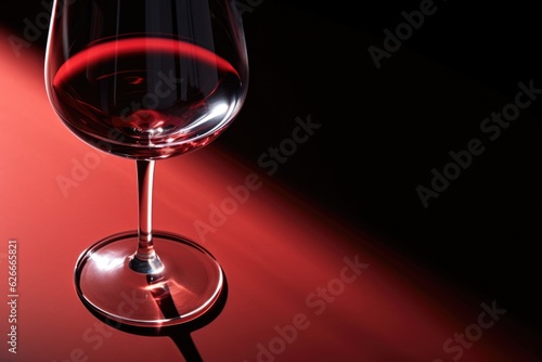 Fotografia Red wine in a glass on dark red and black background