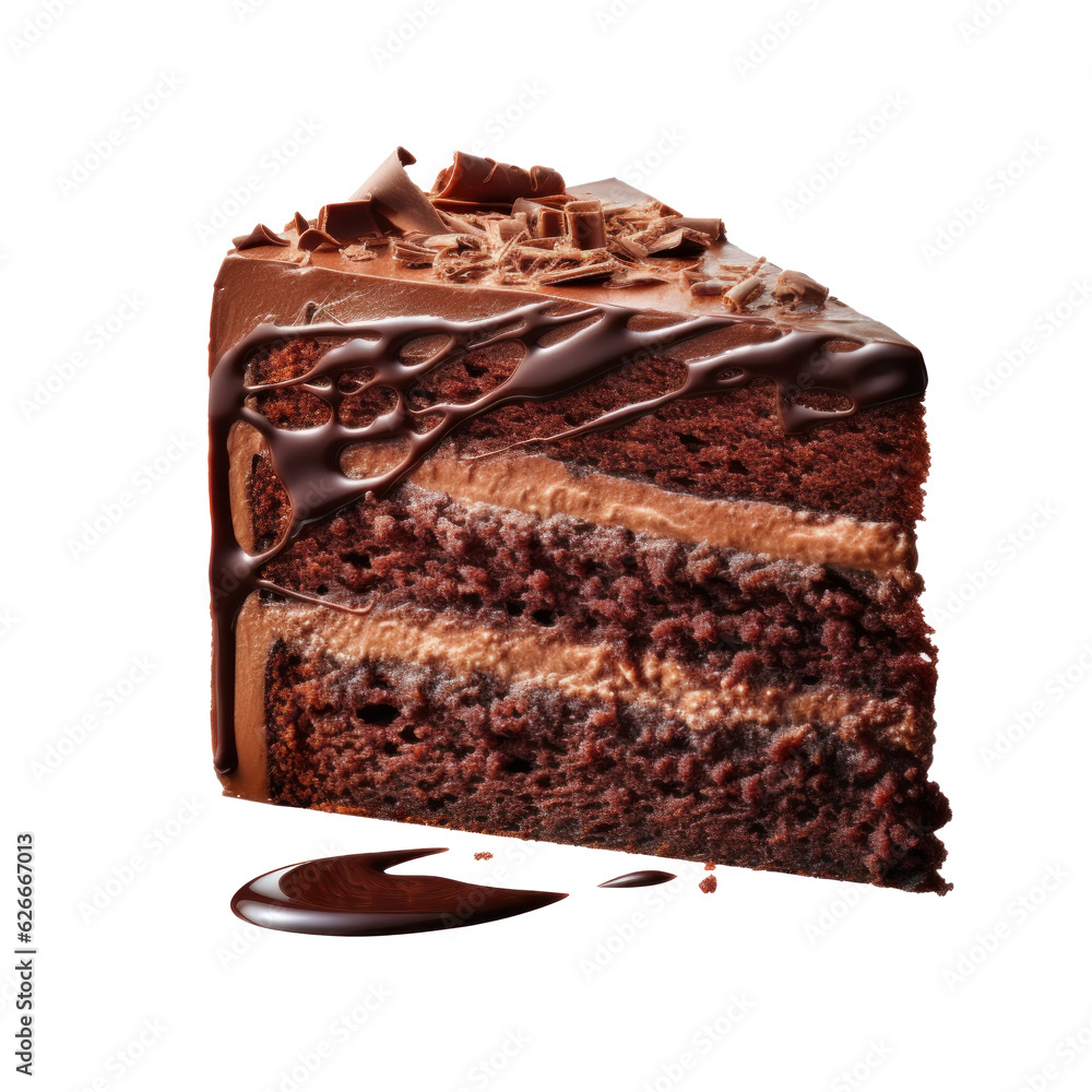 Chocolate cake with berries isolated Chocolate cake with berries isolated
