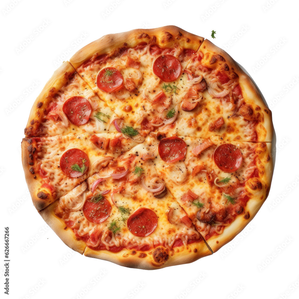 Delicious pizza isolated