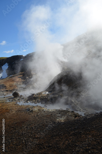 Geothermal Vapors Rising from the Earths Crust