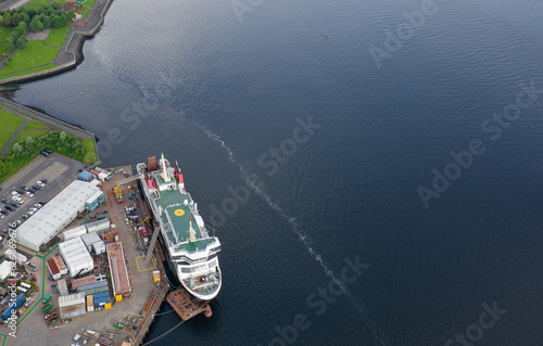New ferry on the River Clyde being fitted out with final finishes photo