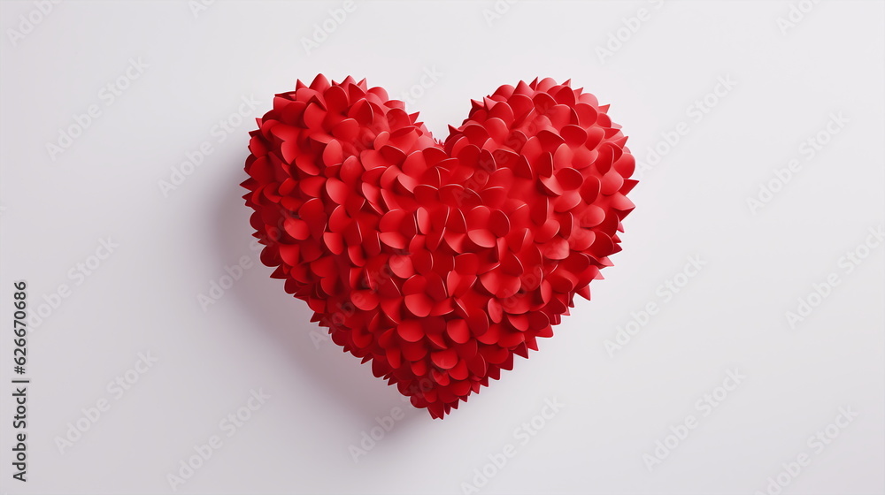 red heart on a white background red heart on a white background