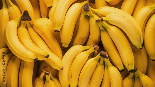 Bunch of yellow healthy raw bananas
