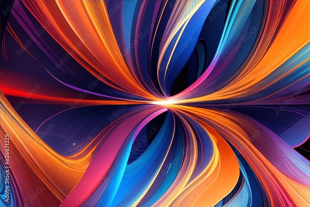 Fototapeta premium Abstract cyber light background. AI generated illustration