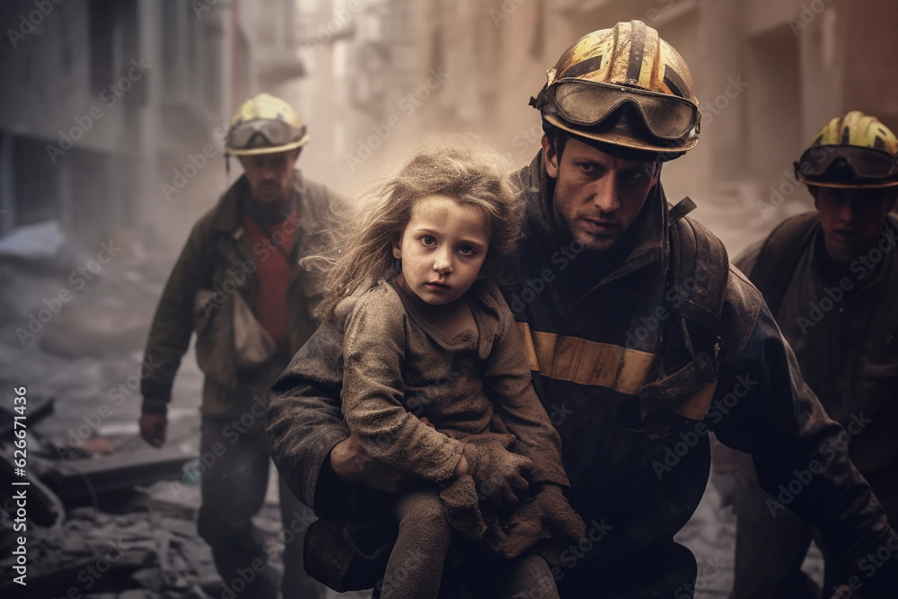 911, rescuer. A fire rescuer is a firefighter who rescues and evacuates people from fire, extinguishes fires and prevents similar incidents. fire, children, ruins, danger 911, rescuer. A fire rescuer is a firefighter who rescues and evacuates people from fire, extinguishes fires and prevents similar incidents. fire, children, ruins, danger