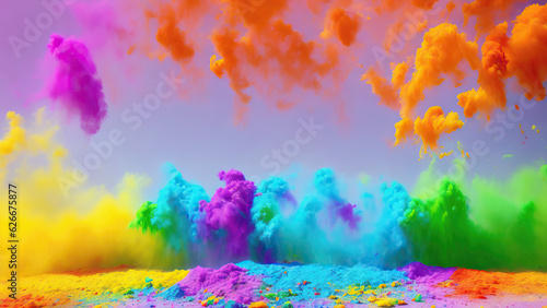 Paint Color Powder Explosion | AI Generated