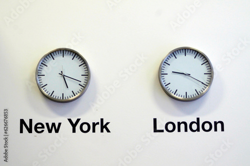 time zones symbol on the wall