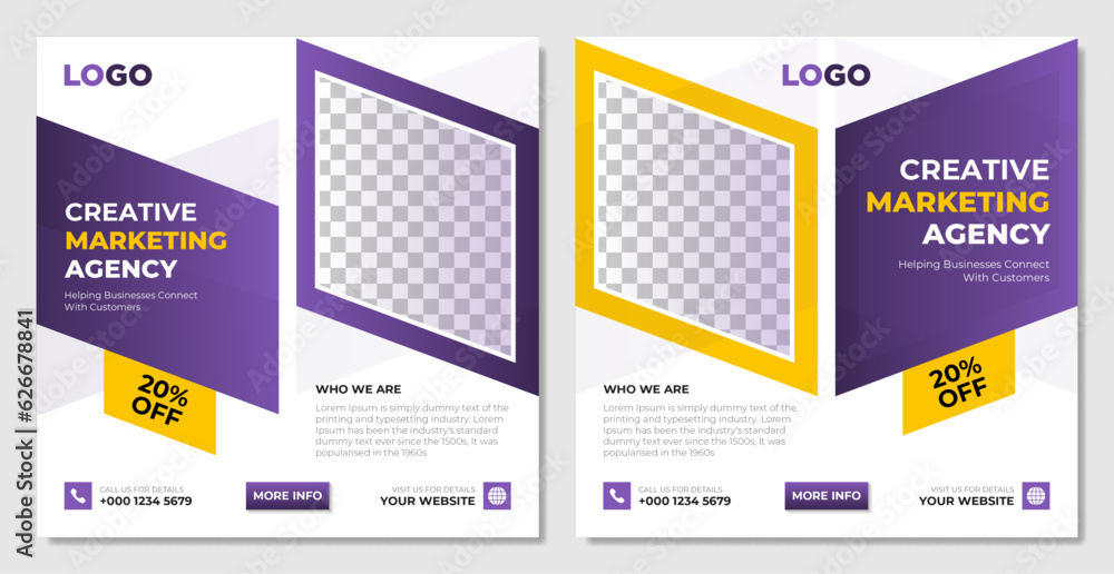 Digital marketing social media post design web banner template Digital marketing social media post design web banner template