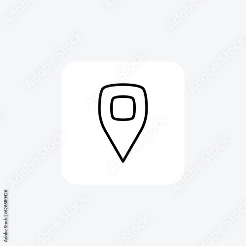 Free Download Map Pin Discovering New Places Vector Line Icon - GFXLoad