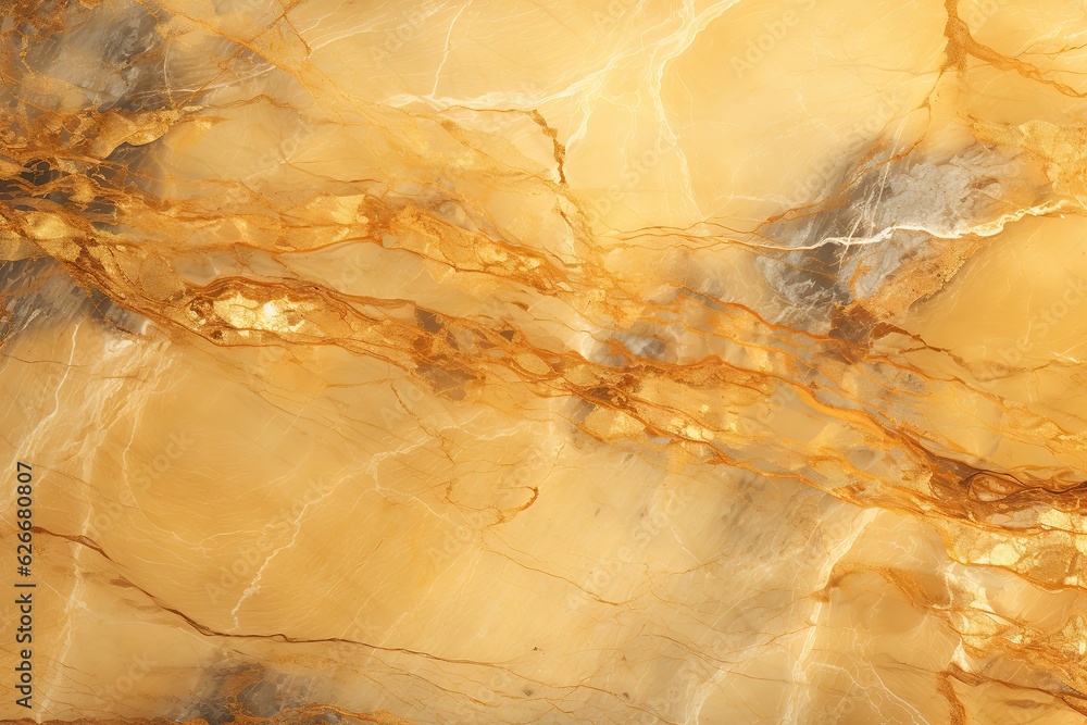 Sahara Gold marble tiles, characterized by a golden background with dark veins