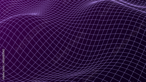 Abstract wave background with dots and lines moving in space. Futuristic modern dynamic wave. Technology vector illustration.