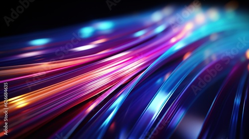 Abstract fiber optic background technology internet data ,AI generated image
