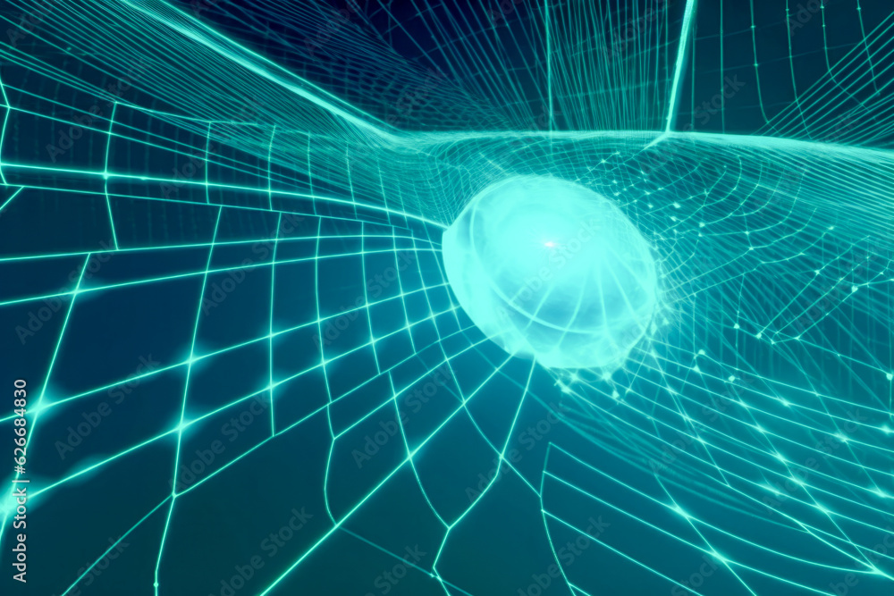 Obraz premium A beautiful spider web - Generative AI