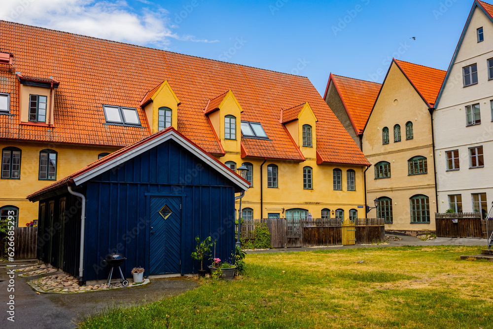 Medieval and Hansa inspired  living area Jakriborg in Hjarup, Sweden