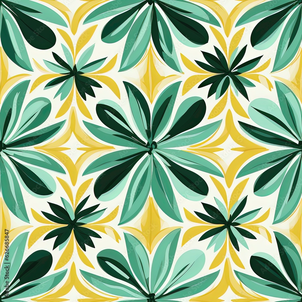 Seamless pattern with decorative flowers in retro style. Vector illustration. Tile Seamless pattern with decorative flowers in retro style. Vector illustration. Tile