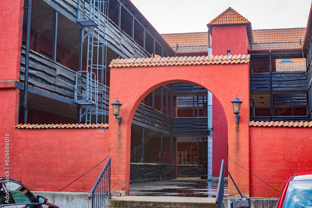 Medieval and Hansa inspired  living area Jakriborg in Hjarup, Sweden