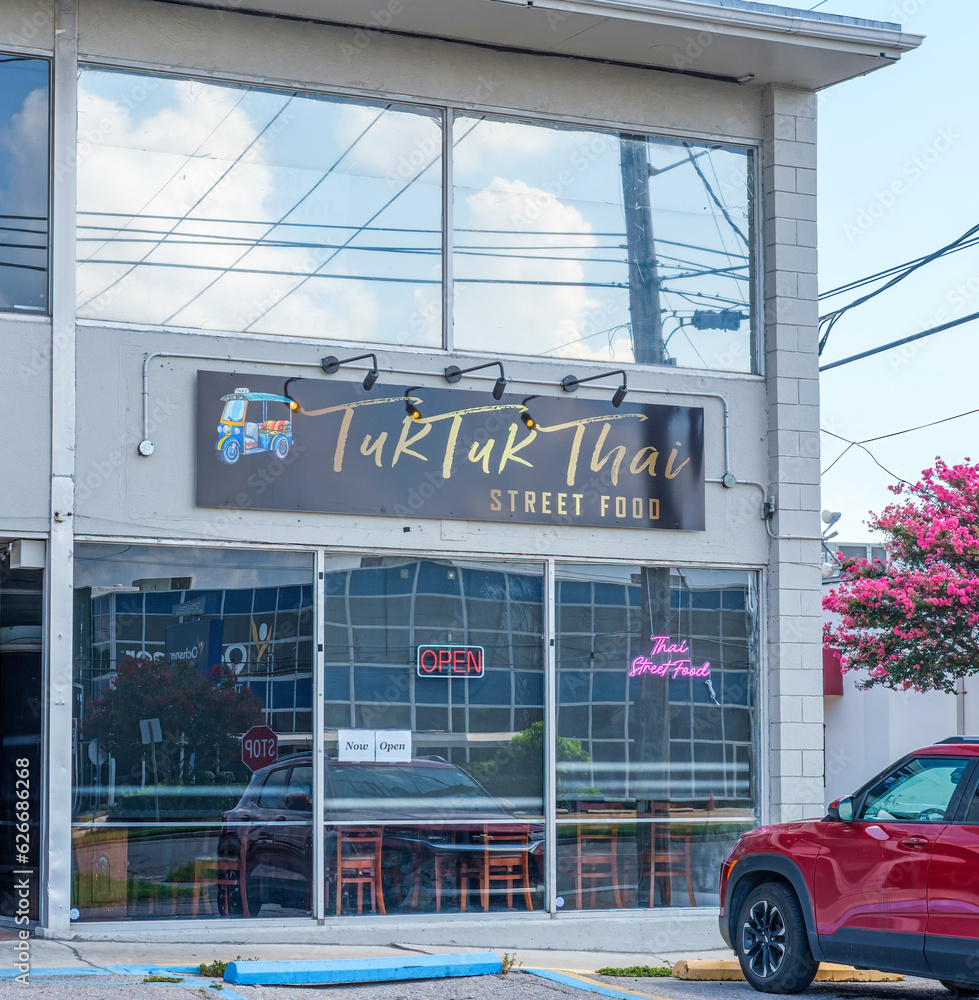 Tuk Tuk Thai Street Food Restaurant on Veterans Memorial Boulevard on July 22, 2023 in Metairie