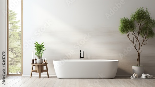 bath room interior design  AI generated image
