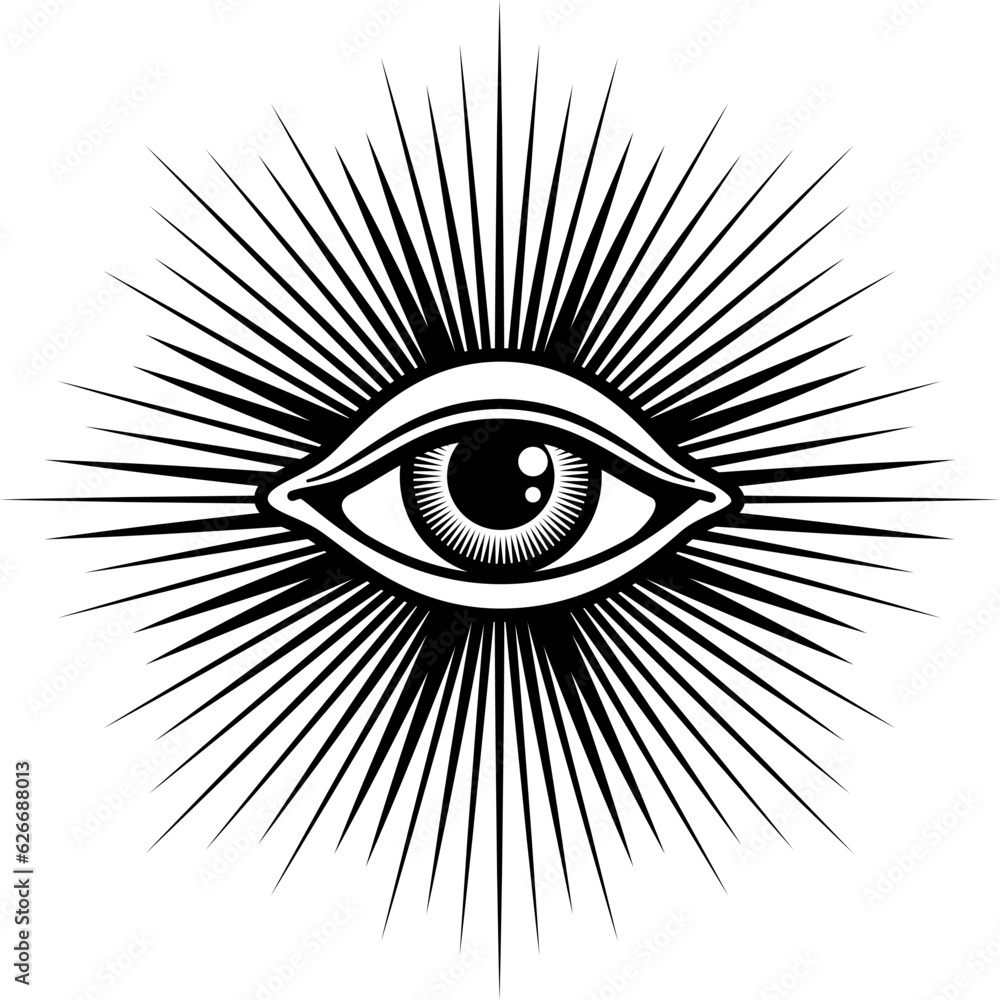 Illuminati eye vector magic witchcraft talisman. Magical esoteric ...