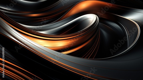 Gold metal and carbon fiber background. AI generated image © is