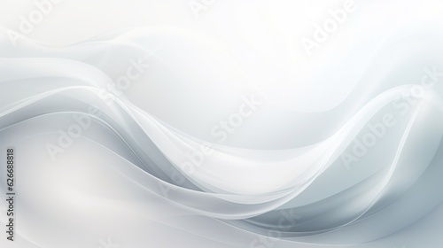 Abstract geometric white and gray wave color background.AI generated image