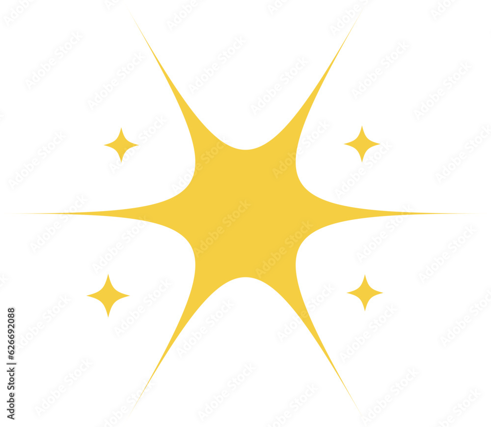 Obraz premium Yellow Sparkle Star