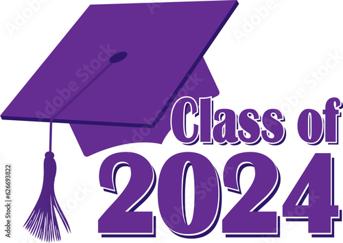 graduationcapclassof2024purple