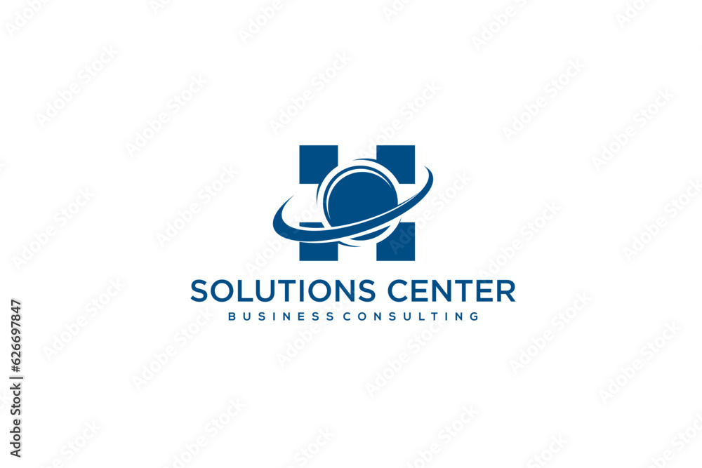 Business solution consulting logo design teamwork icon symbol