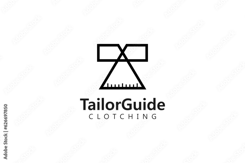 Tailor guide logo design fashion style textile apparel icon symbol Tailor guide logo design fashion style textile apparel icon symbol