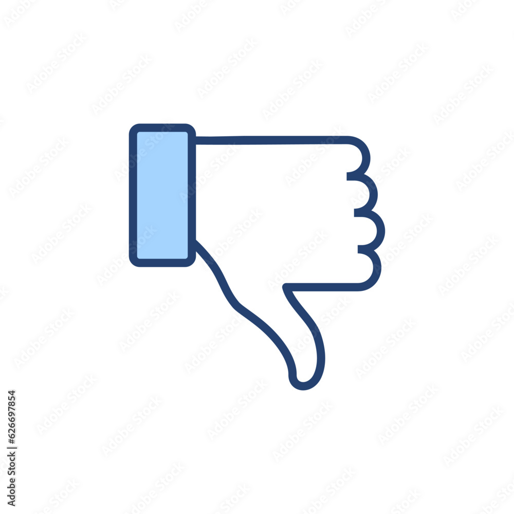 Dislike icon vector. dislike sign and symbol. Hand with thumb down Dislike icon vector. dislike sign and symbol. Hand with thumb down