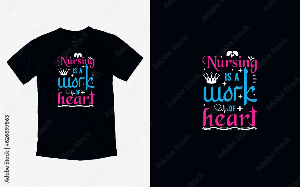 Nursing Heroes, Compassion in Action, Nursing Strong, Compassion in Care T-shirt Design