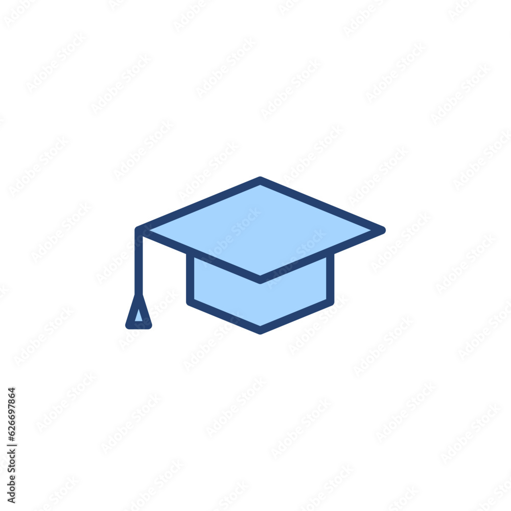 Education icon vector. Graduation cap sign and symbol. Graduate. Students cap Education icon vector. Graduation cap sign and symbol. Graduate. Students cap